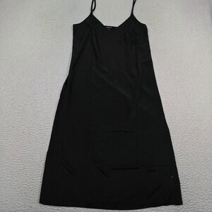 Madewell Midi Slip Dress Womens 2 Sleeveless V Neck Party Cocktail Classic Black